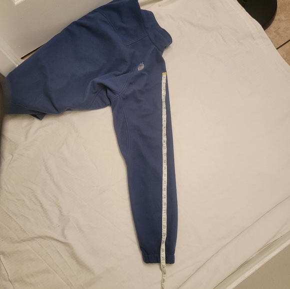 The North Face Windwall Fleece Jacket Mens Small Pockets Embroidered Logo Blue - Picture 6 of 16